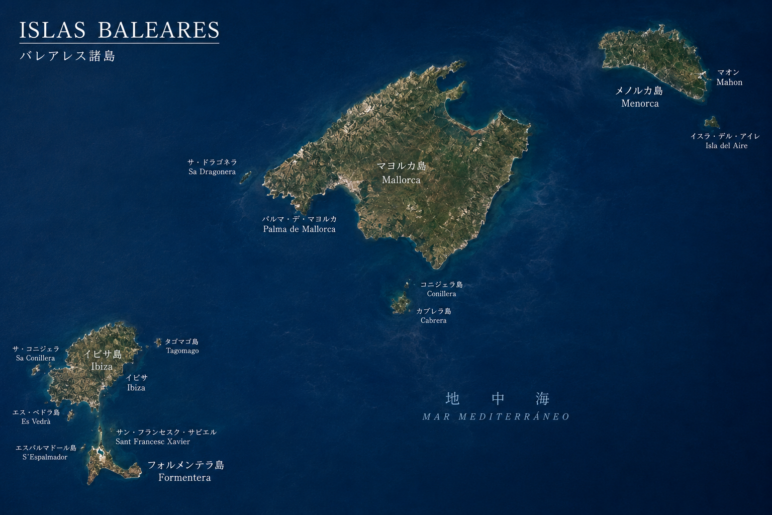 バレアレス諸島の地図
